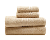 beige towel set shelf pulls