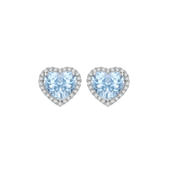 blue heart diamond earrings liquidators