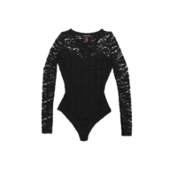 material girl black lace bodysuit shelf pulls