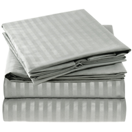 silver striped sheets set deals