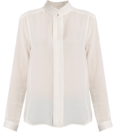 white long sleeve silk blouse truckloads